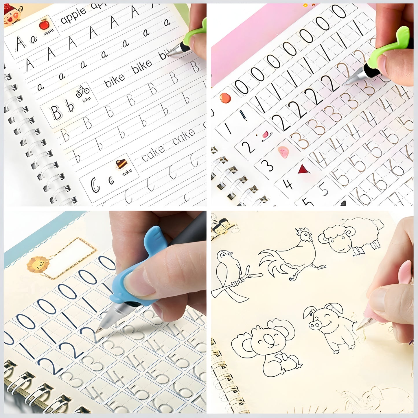 MagicWrite™ Reusable Learning Book Set – 4 in 1